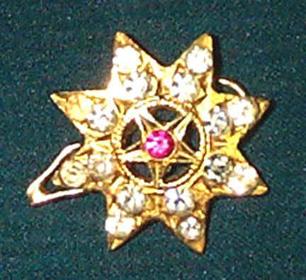 Head Billai - Star with White & Red Stones